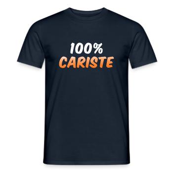 CARISTE CARISTES HUMOUR BLAGUE DRÖLES 100 CHARIOT - T-shirt homme - marine - Devant - AI Model Male 178 light (178cm)
