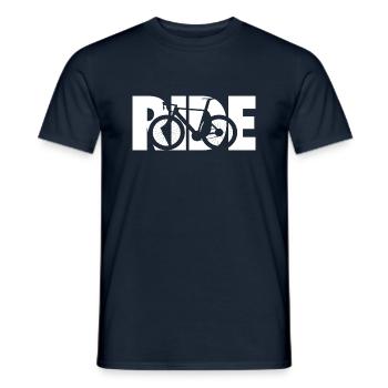 GO RIDE | Racer - Men's T-Shirt - navy - Front - AI Model Male 178 light (178cm)