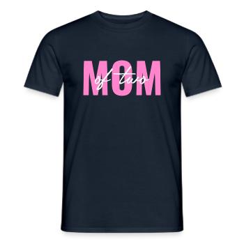 Mom of two Geschenkidee Sprüche - Männer T-Shirt - Navy - Vorne - AI Model Male 178 light (178cm)