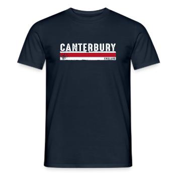 Canterbury England Retro Vintage Design für - Männer T-Shirt - Navy - Vorne - AI Model Male 178 light (178cm)