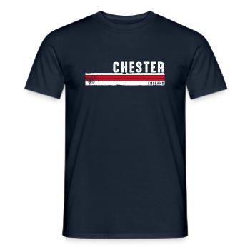 Chester Angleterre Design rétro vintage pour l’histoire - T-shirt homme - marine - Devant - AI Model Male 178 light (178cm)