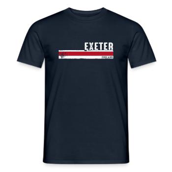 Exeter England Vintage Design for Travelers - Men's T-Shirt - navy - Front - AI Model Male 178 light (178cm)