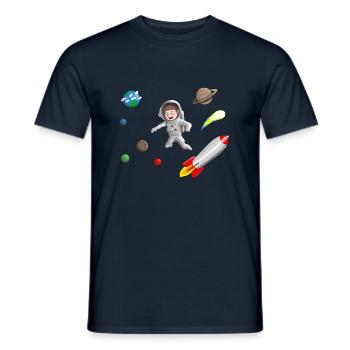 Space - Garçon astronaute - T-shirt homme - marine - Devant - AI Model Male 178 light (178cm)