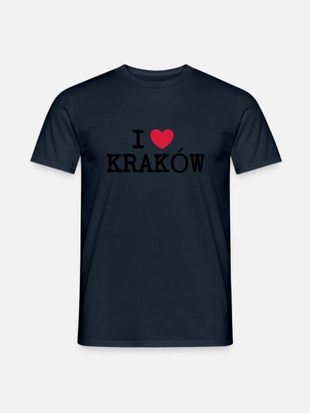 I love KRAKOW Krakau Poland - Men's T-Shirt - navy