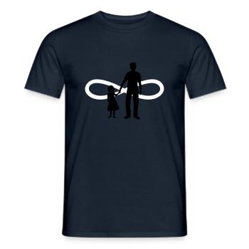 Vater Tochter Unendlich - Männer T-Shirt - Navy - Vorne - AI Model Male 178 light (178cm)