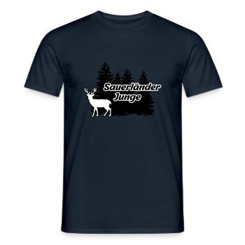 Sauerländer Junge - Männer T-Shirt - Navy - Vorne - AI Model Male 178 light (178cm)