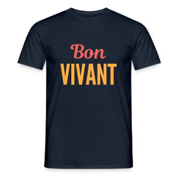 bon vivant - T-shirt homme - marine - Devant - AI Model Male 178 light (178cm)