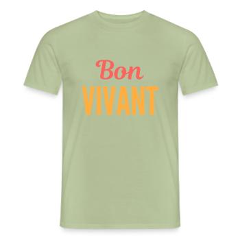 bon vivant - T-shirt homme - vert sauge - Devant - AI Model Male 178 light (178cm)
