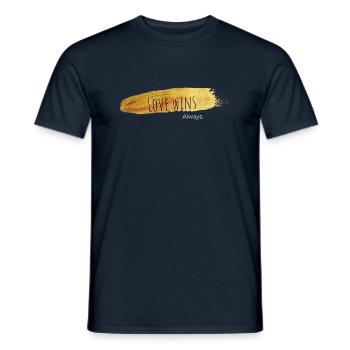 Love Always Wins - Männer T-Shirt - Navy - Vorne - AI Model Male 178 light (178cm)