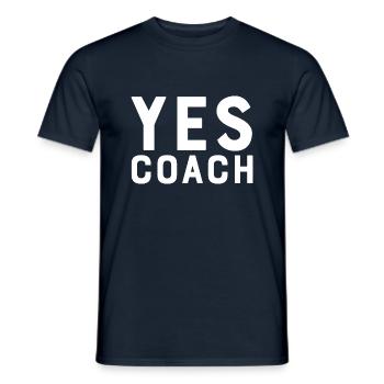 Ja Coach - Männer T-Shirt - Navy - Vorne - AI Model Male 178 light (178cm)