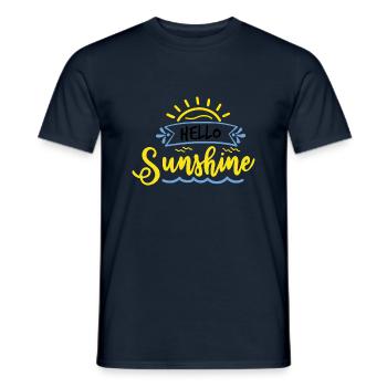 BONJOUR SUNSHINE - T-shirt homme - marine - Devant - AI Model Male 178 light (178cm)