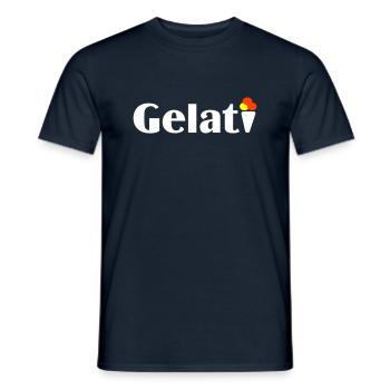 Gelati - Eis - Männer T-Shirt - Navy - Vorne - AI Model Male 178 light (178cm)