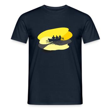 Techniques d’aviron Eau - T-shirt homme - marine - Devant - AI Model Male 178 light (178cm)