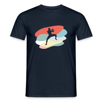 Kickboxing Technique de frappe Fitness - T-shirt homme - marine - Devant - AI Model Male 178 light (178cm)