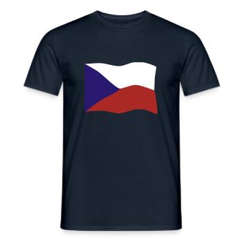 Drapeau de République Tchèque - T-shirt homme - marine - Devant - AI Model Male 178 light (178cm)
