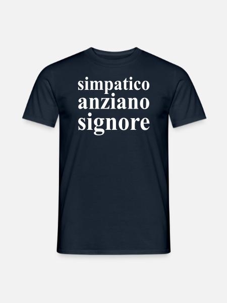 Simpatico Anziano Signore Italien Humor Typografie - Männer T-Shirt - Navy