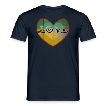 Liebesherz Love heart - Men's T-Shirt - navy - Front - AI Model Male 178 light (178cm)