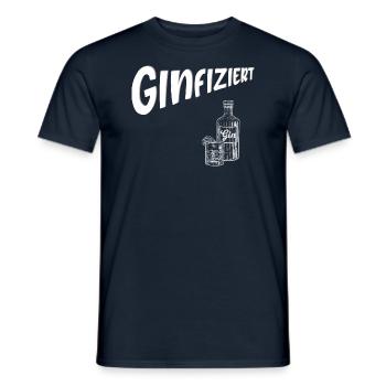 Ginfiziert - Männer T-Shirt - Navy - Vorne - AI Model Male 178 light (178cm)