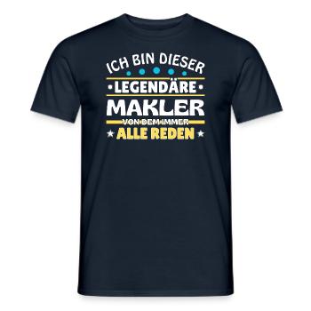 Ich bin dieser legendäre Makler - Männer T-Shirt - Navy - Vorne - AI Model Male 178 light (178cm)