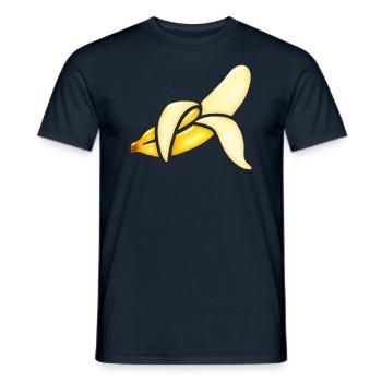 Glassy Banana watercolor - Men's T-Shirt - navy - Front - AI Model Male 178 light (178cm)
