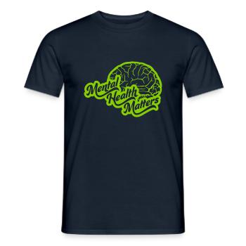 mental health matters quote - Men's T-Shirt - navy - Front - AI Model Male 178 light (178cm)