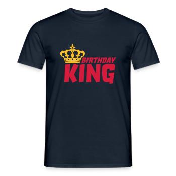 Boss Birthday King Logo - Männer T-Shirt - Navy - Vorne - AI Model Male 178 light (178cm)