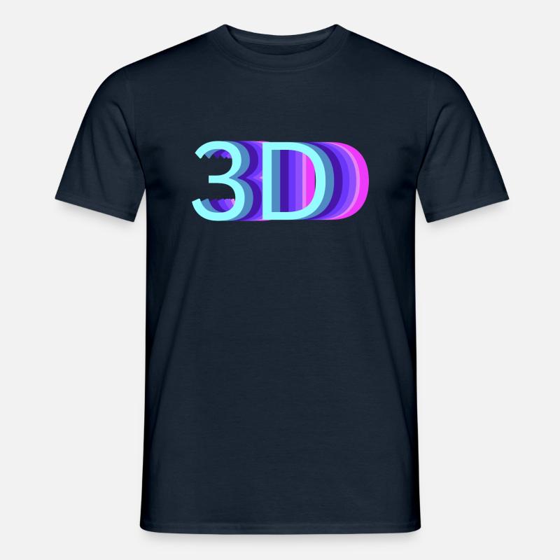 3DDD - Männer T-Shirt - Navy