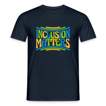 inclusion matters Logo Zitat - Männer T-Shirt - Navy - Vorne - AI Model Male 178 light (178cm)