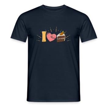 Kuchen Backen Bäckerei Hobby Karrotenkuchen - Männer T-Shirt - Navy - Vorne - AI Model Male 178 light (178cm)