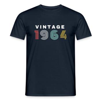 Vintage 1964 60th Birthday Gift - Men's T-Shirt - navy - Front - AI Model Male 178 light (178cm)
