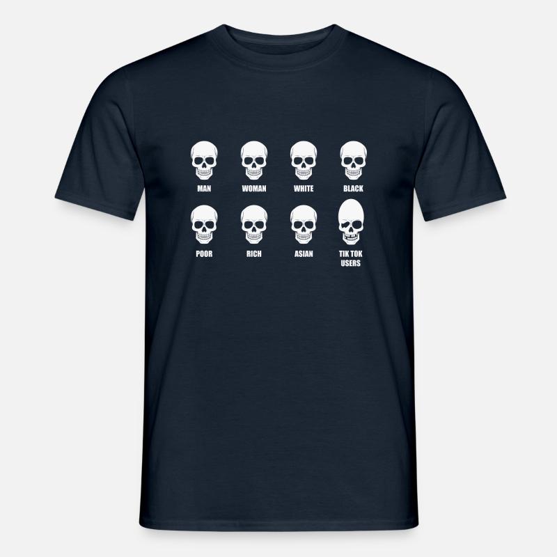 Skull Meme - Männer T-Shirt - Navy