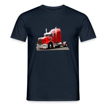 AMERIKANISCHEr Retro-LKW - Männer T-Shirt - Navy - Vorne - AI Model Male 178 light (178cm)