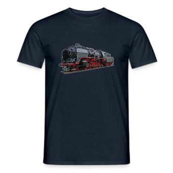 Locomotive à vapeur classe 50 3501 - T-shirt homme - marine - Devant - AI Model Male 178 light (178cm)