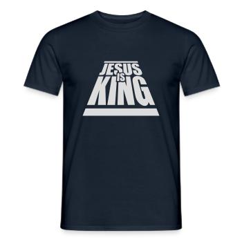 jesus is king quote - Men's T-Shirt - navy - Front - AI Model Male 178 light (178cm)