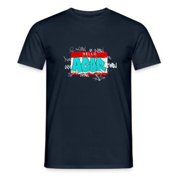 Graffiti design - T-shirt homme - marine - Devant - AI Model Male 178 light (178cm)