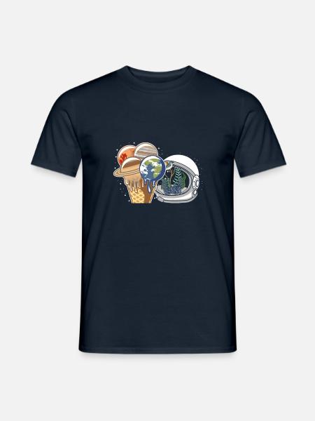 Astro Icecream - Männer T-Shirt - Navy