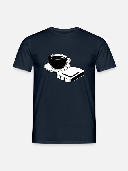 Coffee Breakfast - Men's T-Shirt - navy