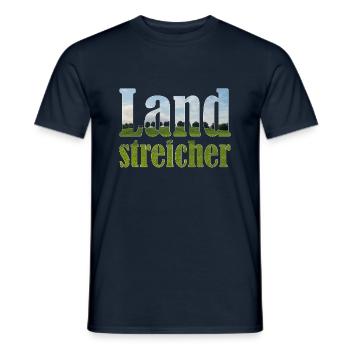 landstreicher wandern Urlaub Wanderurlaub - Männer T-Shirt - Navy - Vorne - AI Model Male 178 light (178cm)
