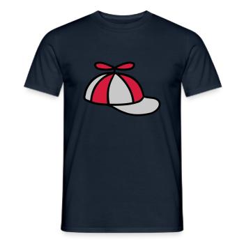 Propellermütze Windrad Hut Design - Männer T-Shirt - Navy - Vorne - AI Model Male 178 light (178cm)