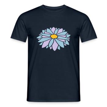 Bunte Hübsche Blume Design - Männer T-Shirt - Navy - Vorne - AI Model Male 178 light (178cm)