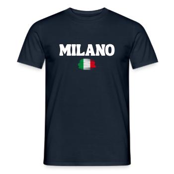 Milano Mailand Milan Italia - T-shirt homme - marine - Devant - AI Model Male 178 light (178cm)