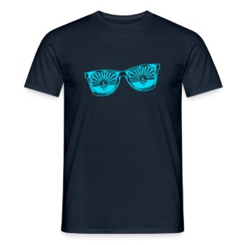 Sonnenbrille Sommer süß Happy Beach Ocean Surf - Männer T-Shirt - Navy - Vorne - AI Model Male 178 light (178cm)