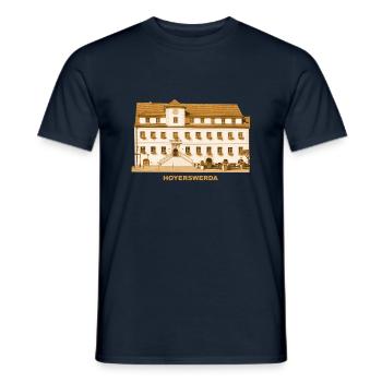 Hôtel de ville de Hoyerswerda Hoywoy Haute-Lusace Saxe - T-shirt homme - marine - Devant - AI Model Male 178 light (178cm)