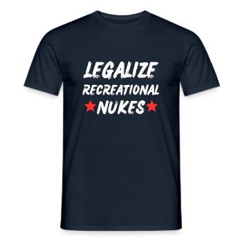 Ancap Anarchy Anarchist legalisiert Freizeit-Atombombe - Männer T-Shirt - Navy - Vorne - AI Model Male 178 light (178cm)
