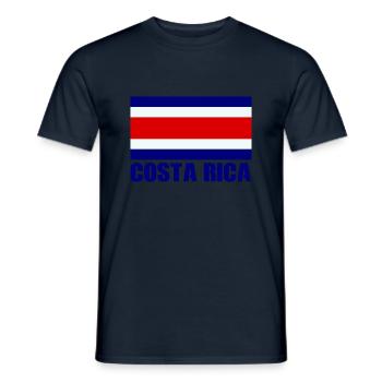 Costa Rica Flag - Men's T-Shirt - navy - Front - AI Model Male 178 light (178cm)