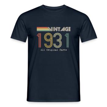 Epic & Legendary Jahrgang 1931: 93. Geburtstag - Männer T-Shirt - Navy - Vorne - AI Model Male 178 light (178cm)
