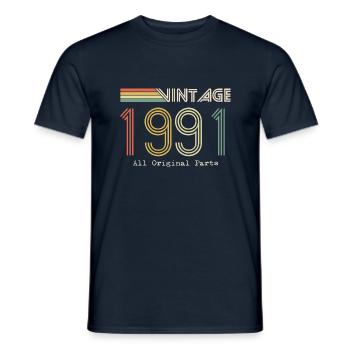 Episch & Legendär Jahrgang 1991: 33. Geburtstag - Männer T-Shirt - Navy - Vorne - AI Model Male 178 light (178cm)