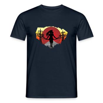 Cable Girl - Männer T-Shirt - Navy - Vorne - AI Model Male 178 light (178cm)