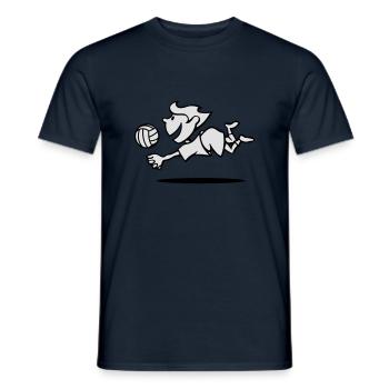 vl043b_volleyballer_2c - Männer T-Shirt - Navy - Vorne - AI Model Male 178 light (178cm)