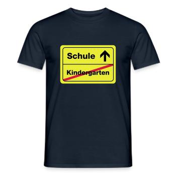 école maternelle, - T-shirt homme - marine - Devant - AI Model Male 178 light (178cm)